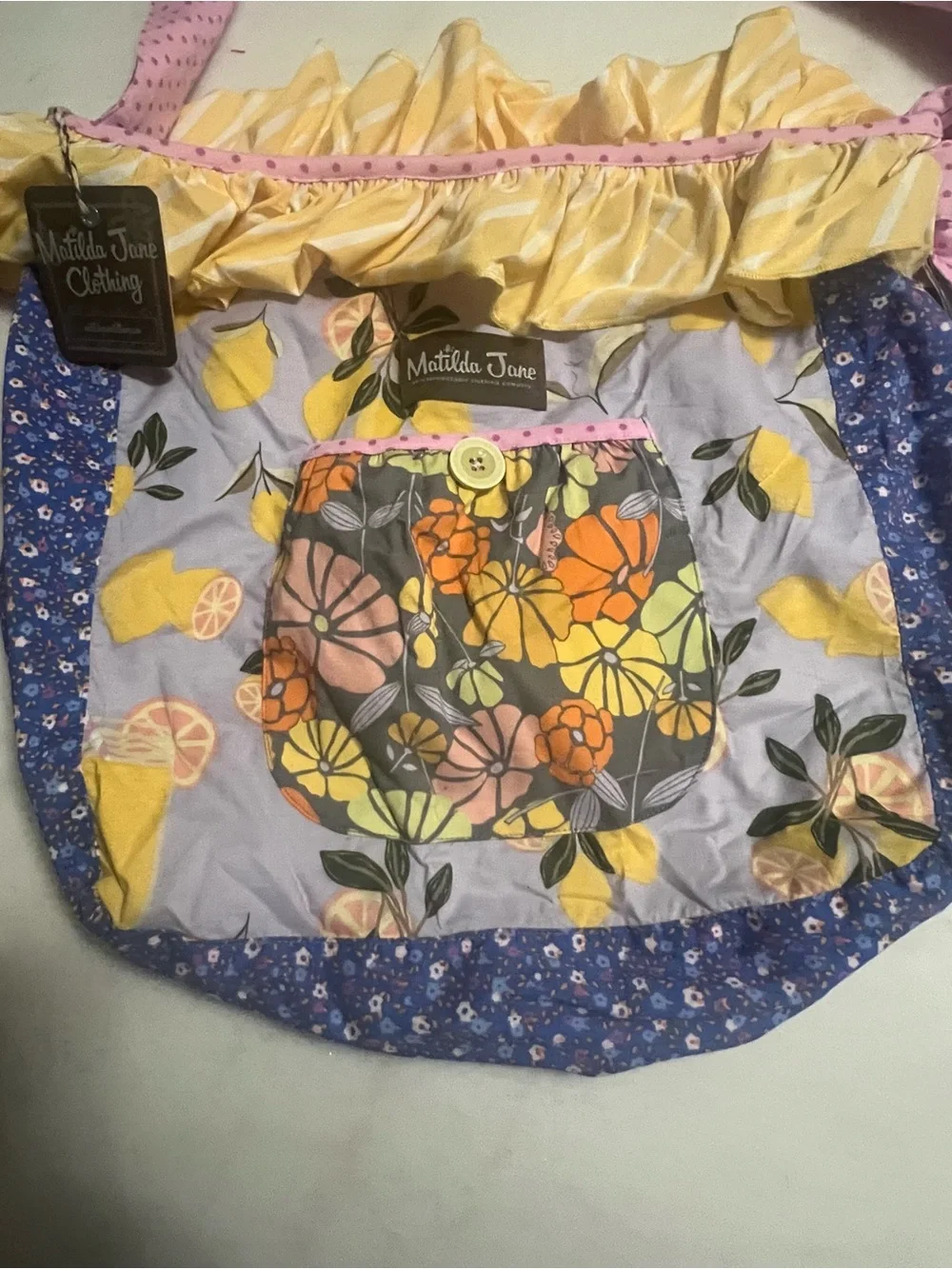 Matilda Jane  Adventure Begins Lemon Zest Joey Bag Tote Overnight Bag NWT
